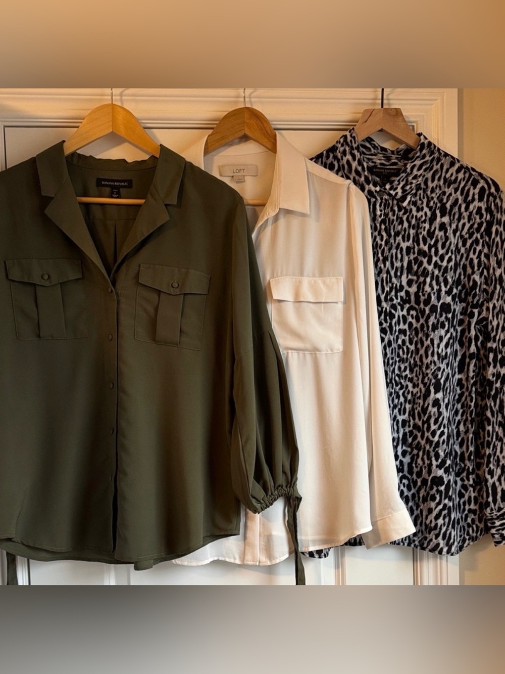 3 Blouses: Banana Republic and Loft
